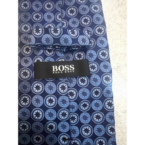 Blue Boss Silk Tie - Picture 3 of 3